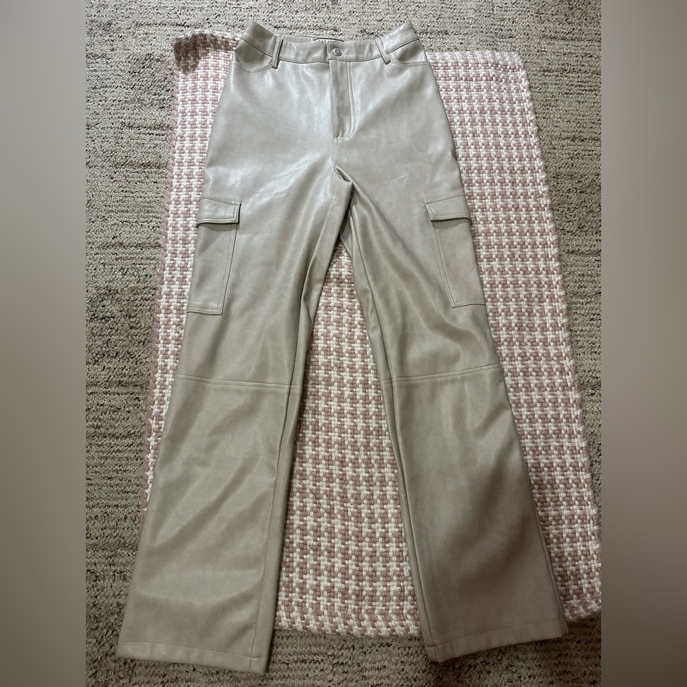 Bagatelle Faux Leather Cargo Pants